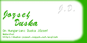 jozsef duska business card