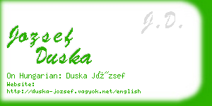 jozsef duska business card